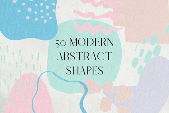 Download 50 Pink and Blue Abstract Shapes Clipart - Abstract shapes Collection