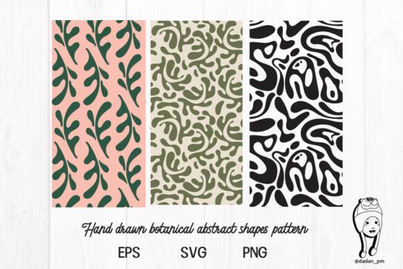 Download Hand Drawn Botanical Abstract Shapes - Abstract shapes Collection