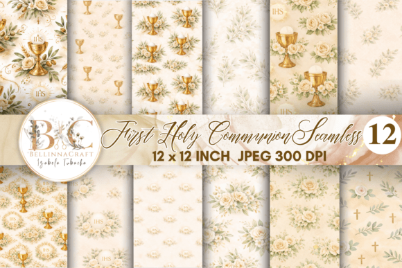 Download First Holy Communion Seamless Paper - Sea Collection