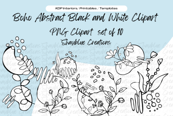 Download Abstract Boho Black and White Clipart - Black Collection