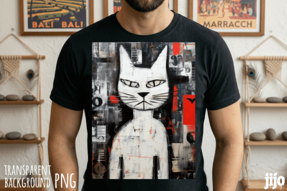 Download Cat Abstract Art Graffiti PNG - Premium Resources
