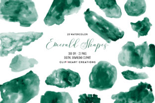 Download Emerald Watercolor Shapes - Premium Resources