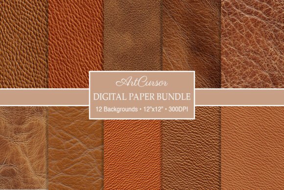 Download Seamless Brown Leather Digital Papers - Sea Collection