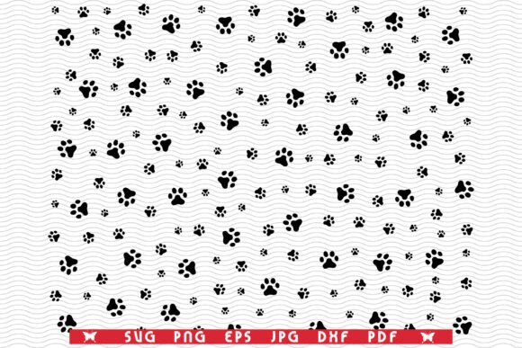 Download SVG Dog Footprints, Seamless Wallpaper - Sea Collection