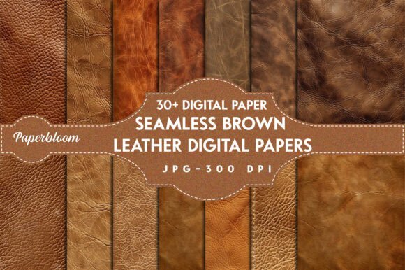 Download 30+Seamless Brown Leather Digital Papers - Sea Collection
