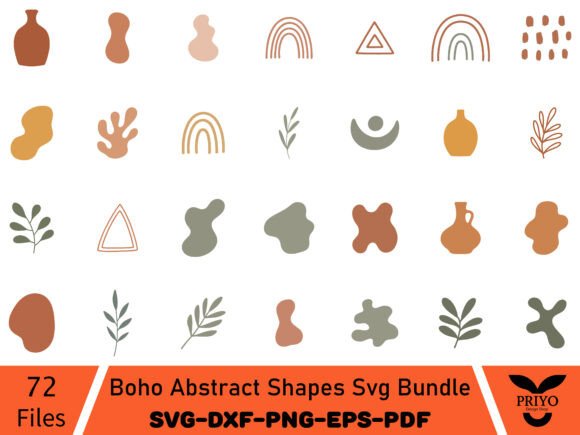 Download Boho Abstract Shapes Svg Bundle, Boho - Abstract shapes Collection