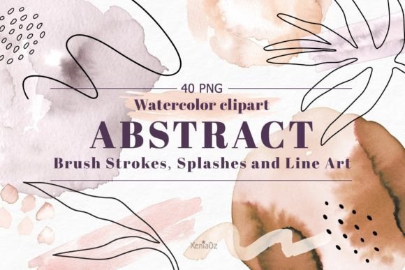 Download Neutral Watercolor Abstract Shapes - Abstract shapes Collection