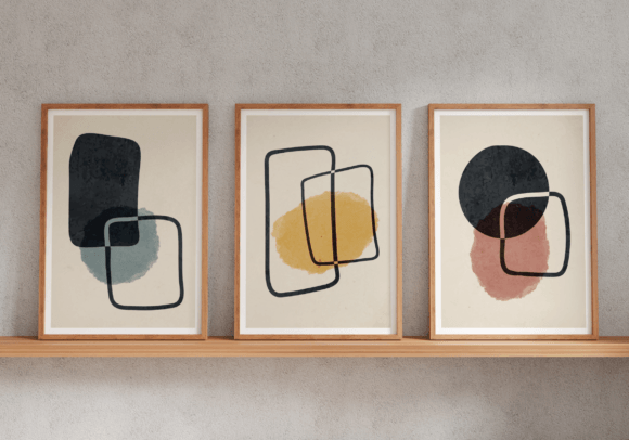 Download Set of 3 Abstract Watercolor Shapes Boho - Watercolor shapes Collection
