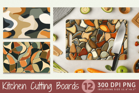 Download Earth Tones Abstract Shapes Cutting Boar - Abstract shapes Collection