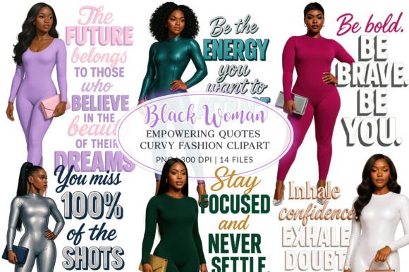 Download Black Woman Curvy Fashion Poses Quotes - Black Collection