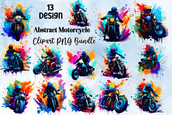 Download Vintage Abstract Motorcycle Clipart PNG - Premium Bundle