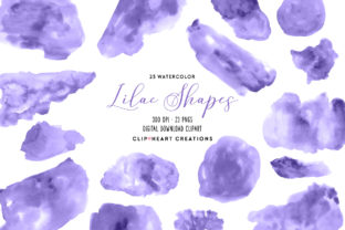 Download Lilac Watercolor Shapes - Premium Resources